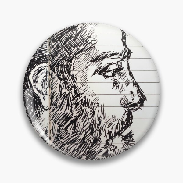 Item preview, BEARDED MAN'S PROFILE DRAW  designed and sold by tiny-sketchbook.