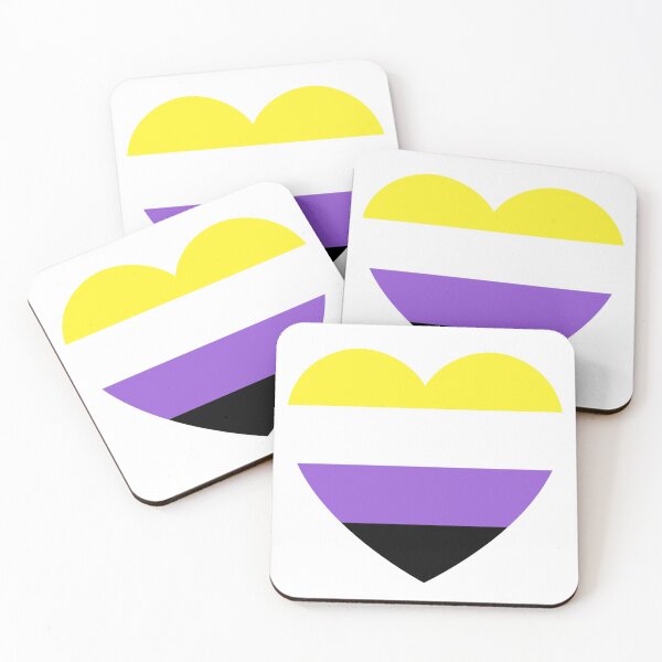 Item preview, Simple Non Binary Pride Heart Flag  designed and sold by JosTees96.