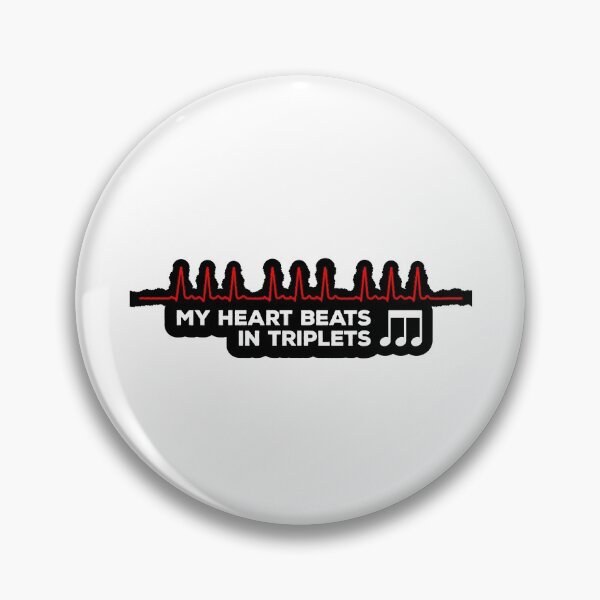 Item preview, My Heart Beats in Triplets - for Musicians and Drummers (white text bordered) designed and sold by Kendall Anderson.