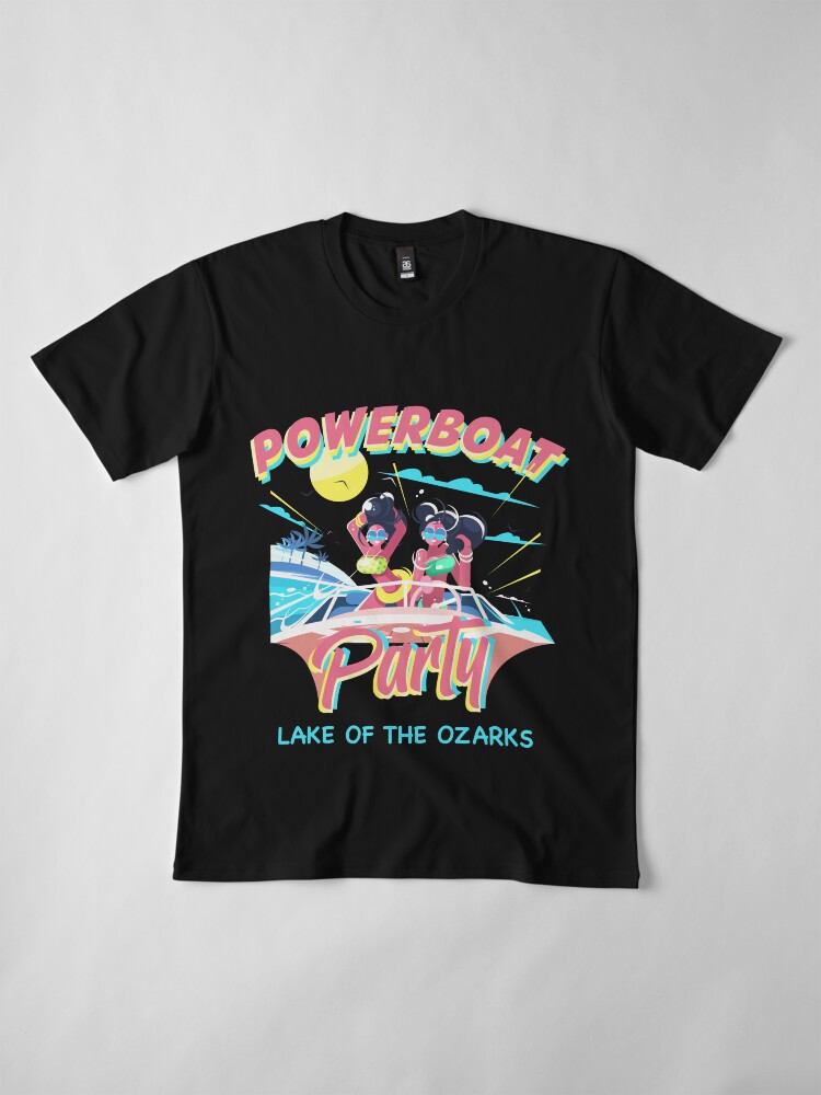 Thumbnail 4 of 6, Premium T-Shirt, Powerboat Party Lifestyle Clothing [PARTY GIRLS - LAKE OF THE OZARKS EDITION] designed and sold by Powerboat Party.