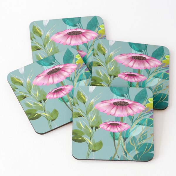 Item preview, William Morris and Van Gogh inspired fusion - Pink and Turquoise.  Caroline Laursen Original  designed and sold by Caroline Laursen.