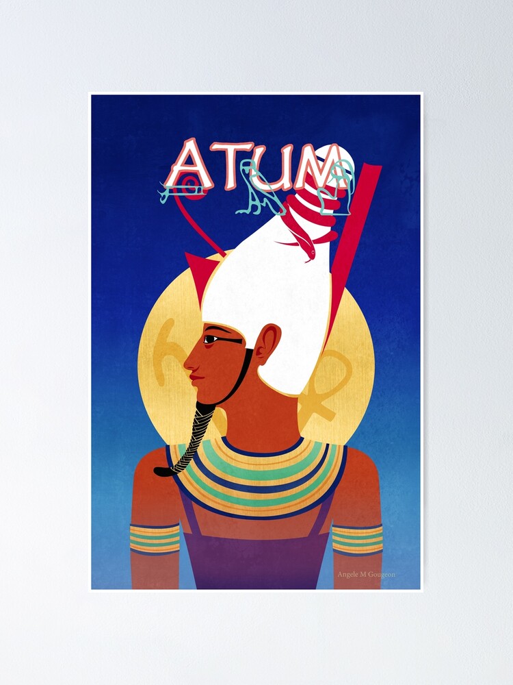 precio Camión golpeado dramático Póster «Atum (Atum-Ra) - Dios del sol egipcio» de AnMGoug | Redbubble