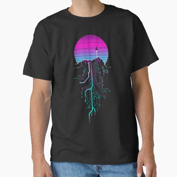 Item preview, Vaporwave Aesthetic Cyberpunk Mountain Sunset designed and sold by forge22.