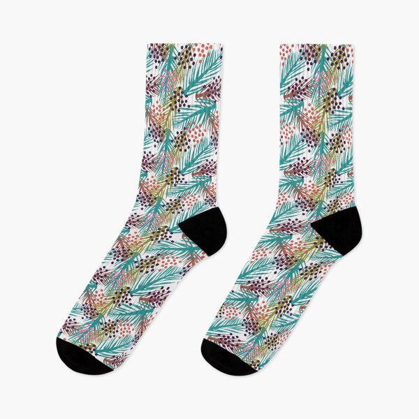 Item preview, Palm Springs retro tropics palm berry leaf power pattern green neon  designed and sold by Melanie-Palmer.