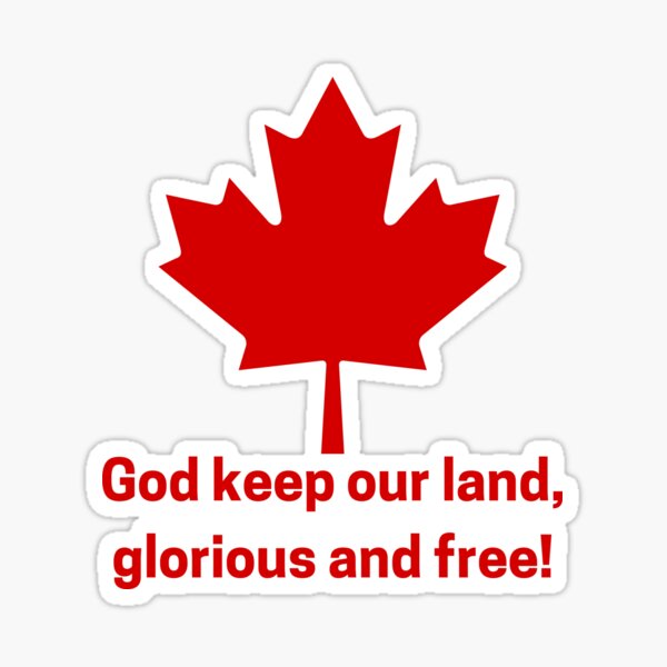 Vista previa del artículo con la obra «Día de Canadá | Hoja de arce | Dios guarde nuestra tierra», diseñado y vendido por LoveGen.