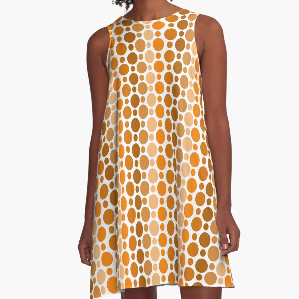 Earthy Retro Speckles A-Line Dress
