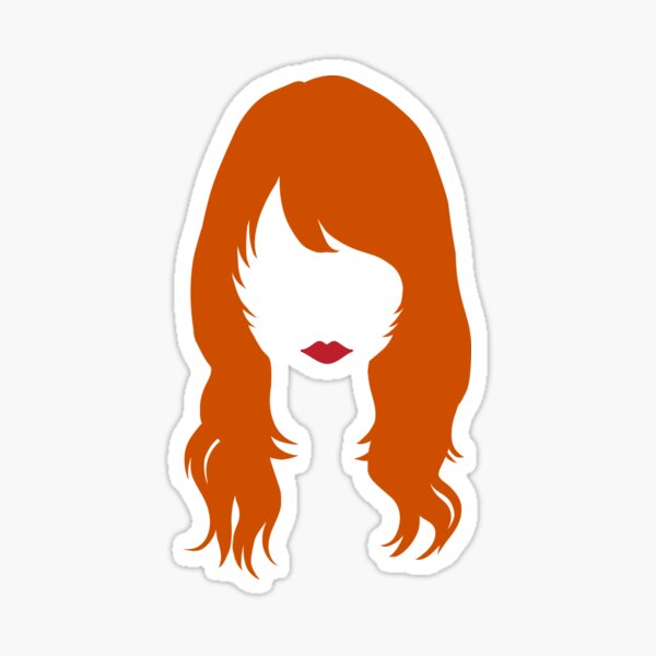 Jenny Lewis Hair & Lips Sticker