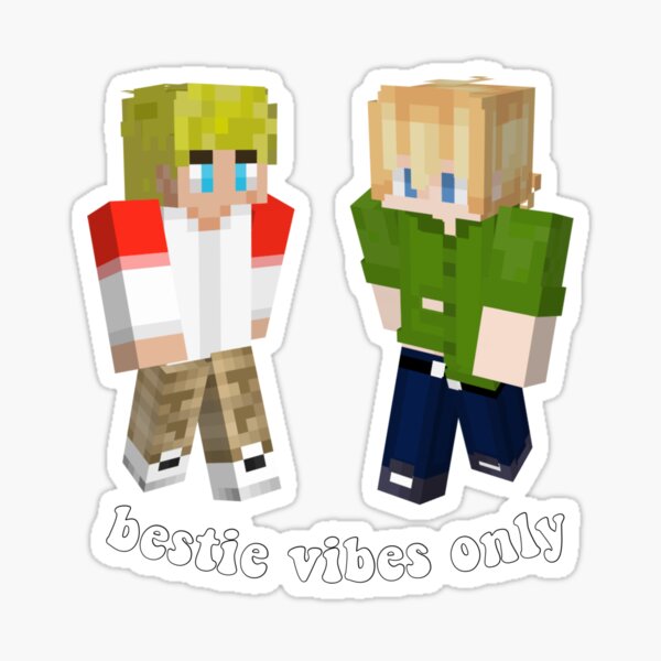 tommyinnit and tubbo mc skins  Sticker for Sale by RheaRealm