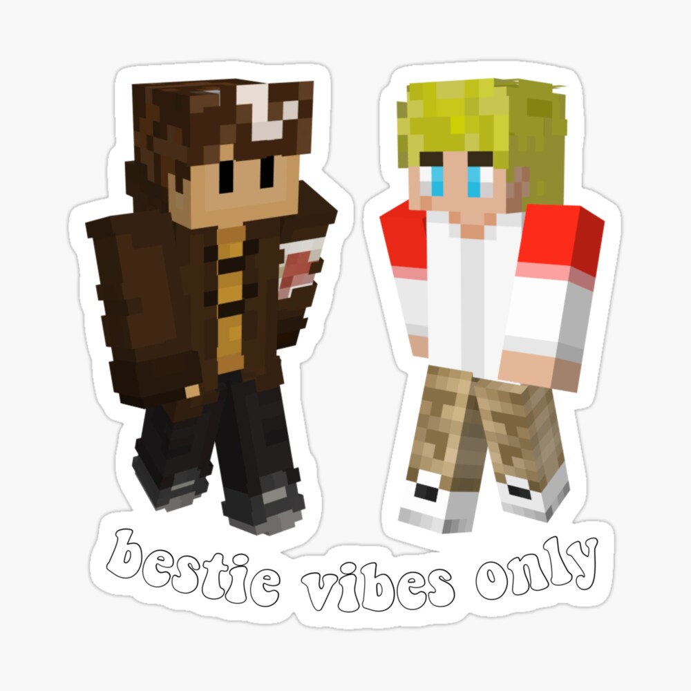 tommyinnit and tubbo mc skins  Sticker for Sale by RheaRealm