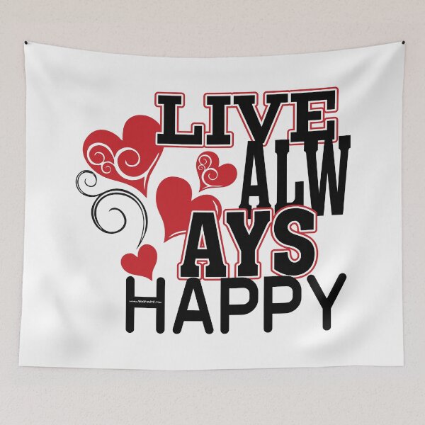 Item preview, Live always happy heart designed and sold by Vectshirt-shop.