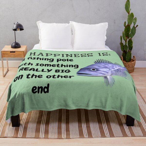 Item preview, Happiness is a Fishing Pole and a Big Fish designed and sold by Twittlefish.
