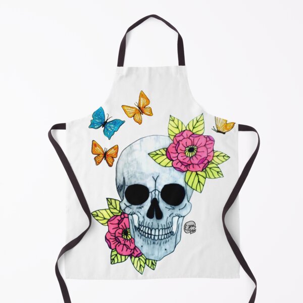 Item preview, Skull + Flowers + Butterflies designed and sold by Arte Del Cuerpo Humano.