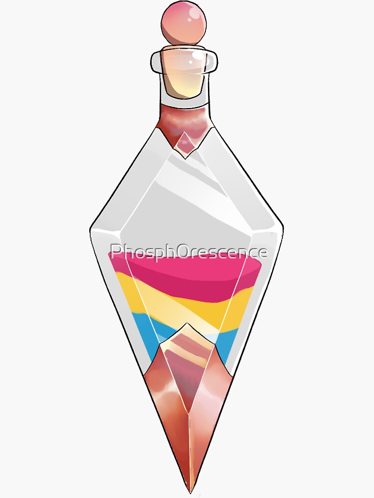 Pansexual Pride Potion Vial Sticker By Phosph0rescence Redbubble