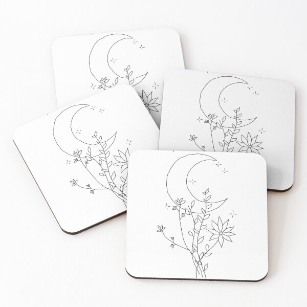 Item preview, Moon and flowers  designed and sold by Michii2310.