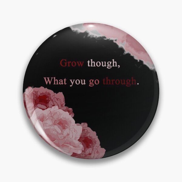 Item preview, Grow Though What You Go Through Watercolor Roses and Frame Red and Pink designed and sold by Celosia Liv.