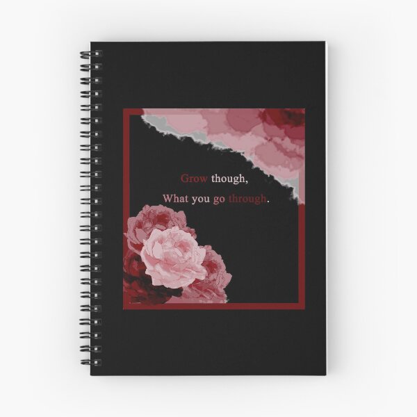 Item preview, Grow Though What You Go Through Watercolor Roses and Frame Red and Pink designed and sold by Celosia Liv.