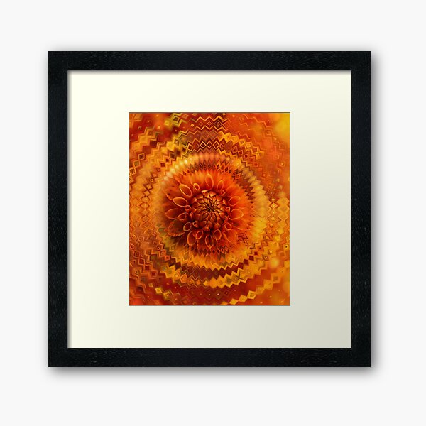 Item preview, Bright Orange Flower Fractal Design designed and sold by EarthArtDesigns.