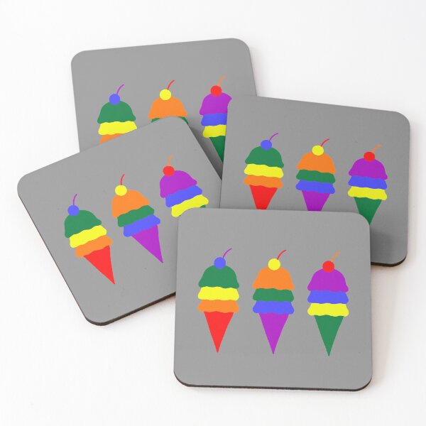 Item preview, LGBT pride ice cream rainbow designed and sold by Cedarrue.