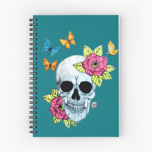 Item preview, Skull + Flowers + Butterflies  designed and sold by Arte Del Cuerpo Humano.