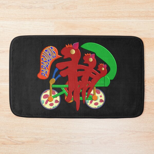 Item preview, Papasaurus rides a family tandem bike with baby dinosaurs. designed and sold by Ralek.