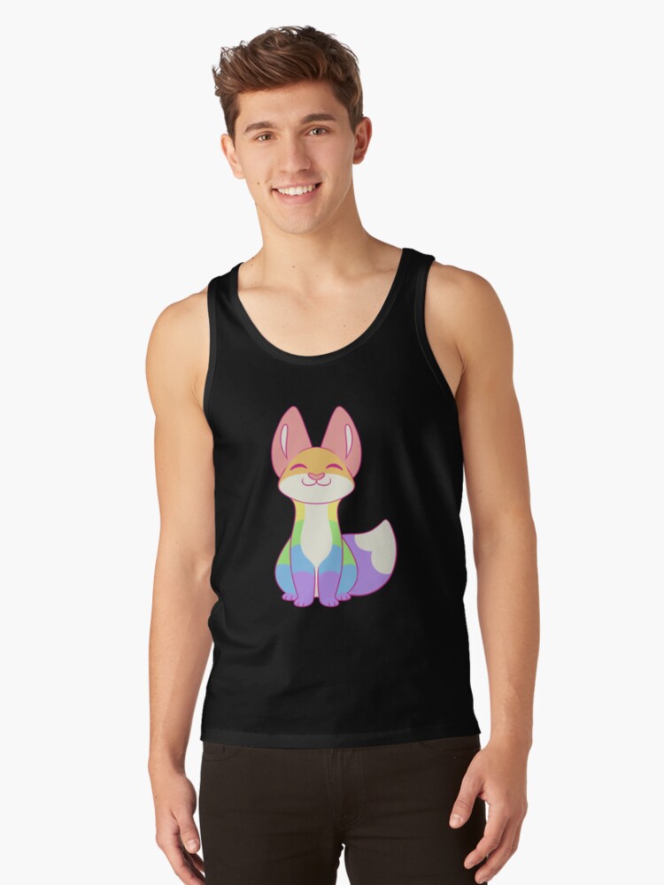 Thumbnail 1 of 3, Tank Top, Gay Pride Fox designed and sold by Wreaux.