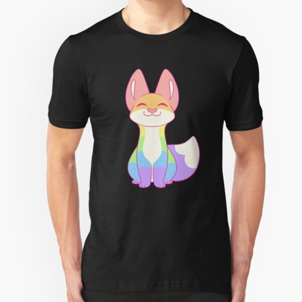Gay Pride Fox Slim Fit T-Shirt