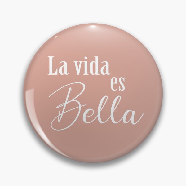 Item preview, La Vida es Bella, Spanish Motivational Quote designed and sold by Aryam Quotes.