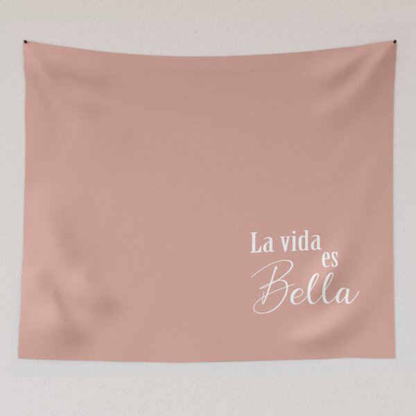 Item preview, La Vida es Bella, Spanish Motivational Quote designed and sold by Aryam Quotes.