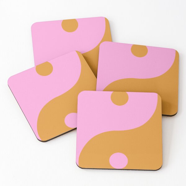 Item preview, yin and yang orange and pink print designed and sold by kierawalz.