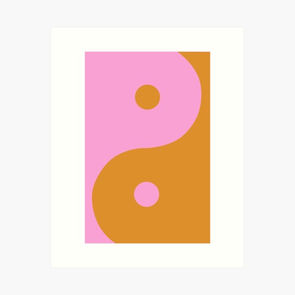 Item preview, yin and yang orange and pink print designed and sold by kierawalz.