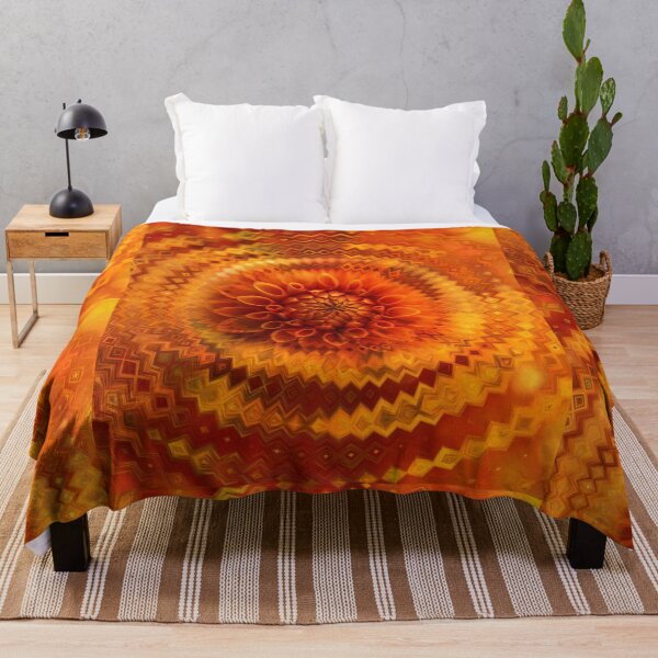 Item preview, Diseño fractal de flor naranja brillante designed and sold by EarthArtDesigns.