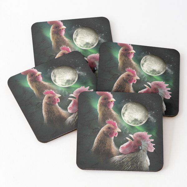 Item preview, 3 Chicken Moon, Wolf Chickens, Wolves Howling designed and sold by SkylerJHill.