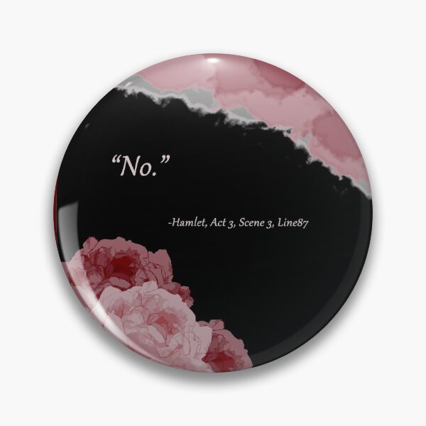 Item preview, "No." -Hamlet, Act 3, Scene 3, Line 87 Watercolor Roses and Frame Red and Pink designed and sold by Celosia Liv.