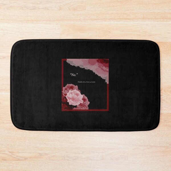 Item preview, "No." -Hamlet, Act 3, Scene 3, Line 87  Watercolor Roses and Frame Red and Pink designed and sold by Celosia Liv.