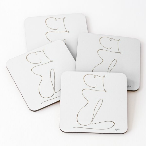 Item preview, One Line Figure With Raised Knee In Gold designed and sold by AnnieForeman.