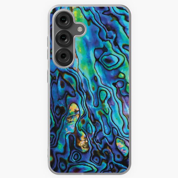 Aperçu de l'œuvre Nouvelle-Zélande Paua Abalone Bleu Vert Jaune Sea Shell Modèle Naturel créée et vendue par Ciara Shortall.