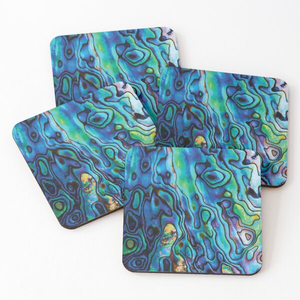 Item preview, New Zealand Paua Abalone Blue Green Yellow Sea Shell Natural Pattern designed and sold by Ciara Shortall.