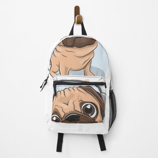 Item preview, Cute Sad Eyed Pug Dog with Headphones Listening to Music designed and sold by WearWolfDesigns.