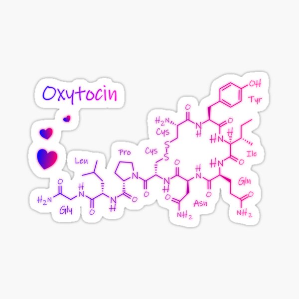 Oxytocin molecular structure - Sticker and Magnet Sticker