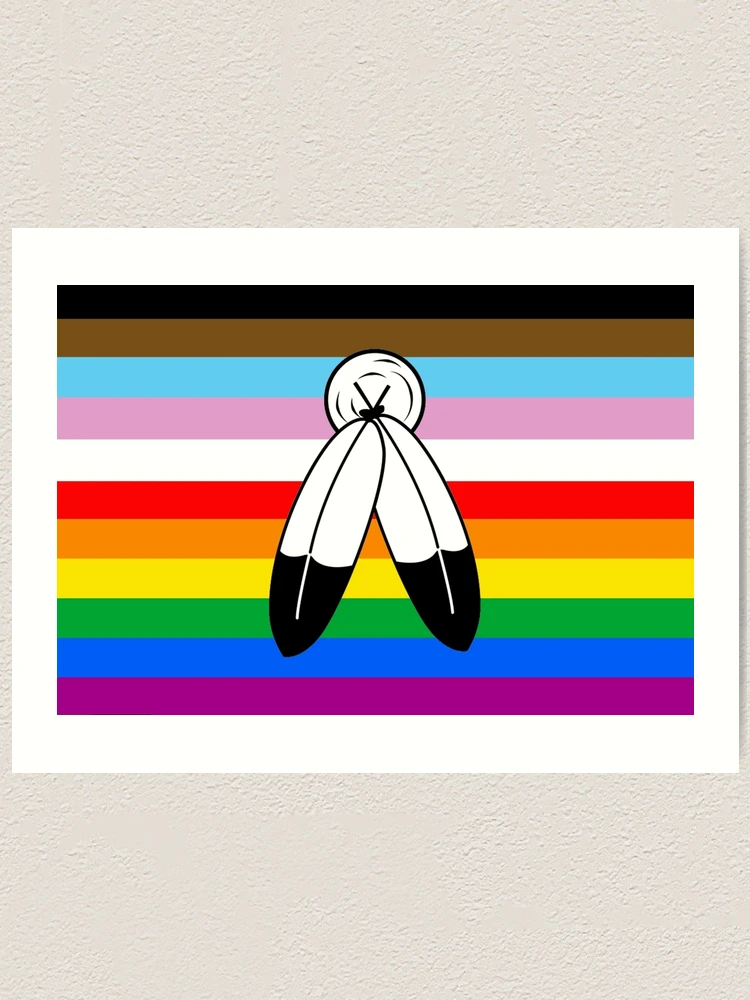Two-Spirit LGBTQPOC Pride Flag Art Print for Sale by identipride
