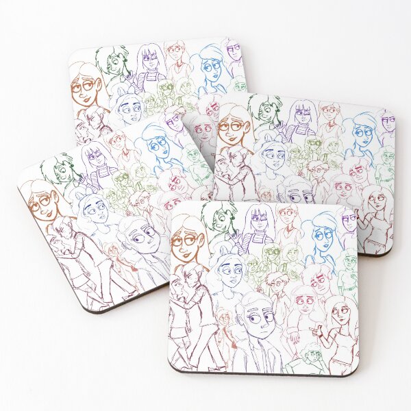 Item preview, Sketchy rainbow characters  designed and sold by FlimsySquid.