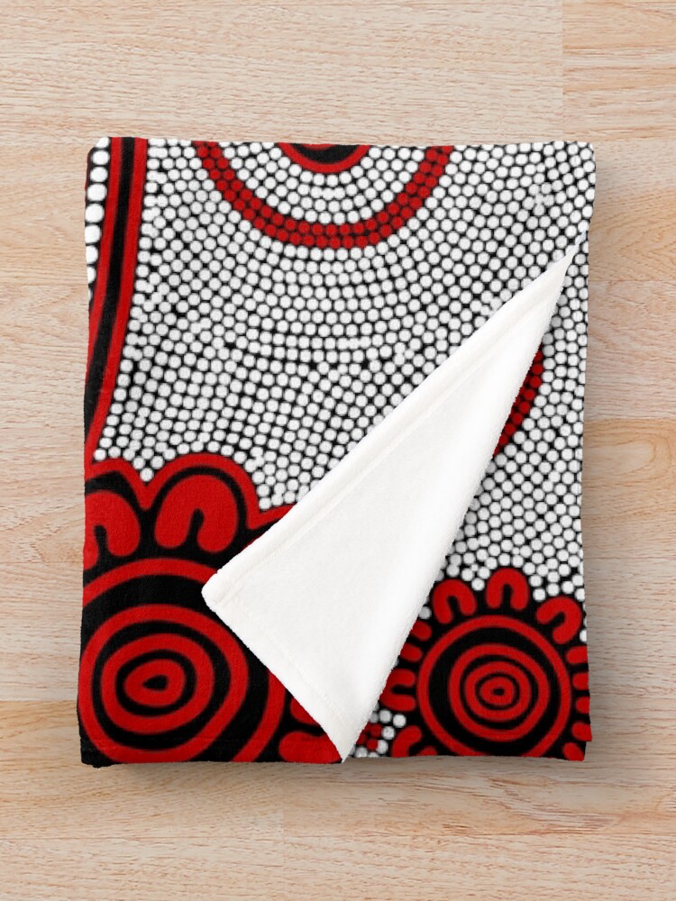 "Authentic Aboriginal Art Untitled" Throw Blanket for Sale by HogarthArts Redbubble