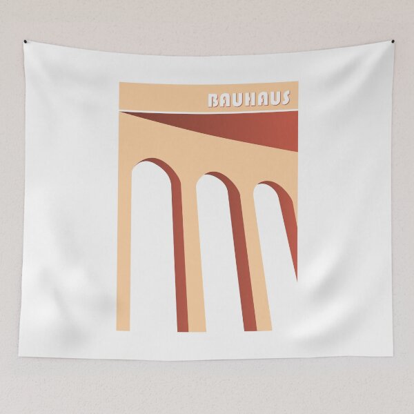 Item preview, Bauhaus - Retro / Art Deco architecture discipline from Berlin, Germany - Available in posters, etc - Brown Beige On White designed and sold by crazycollective.
