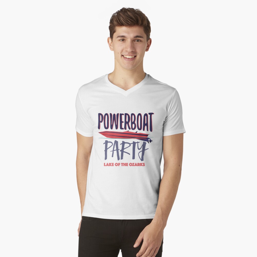 Item preview, V-Neck T-Shirt designed and sold by powerboatparty.