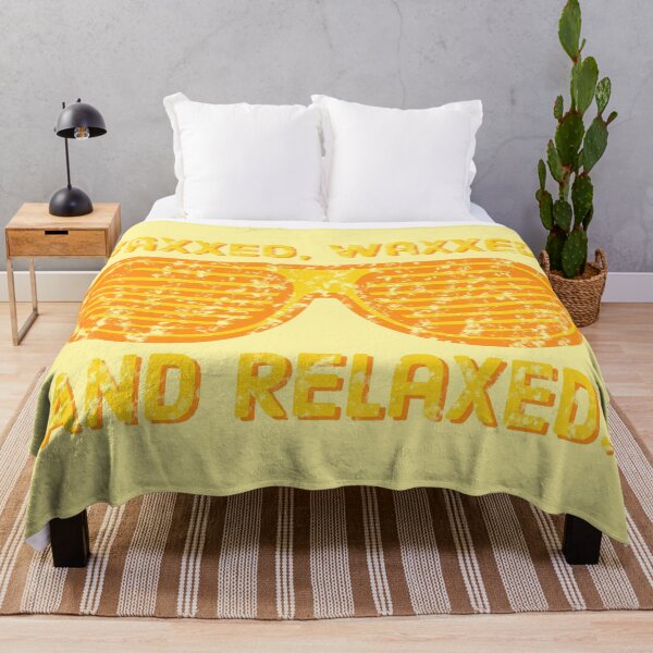 Item preview, Vaxxed, Waxxed and Relaxed - Summer Beach Vaccination Design With Yellow and Orange Sunglasses designed and sold by SteamParliament.