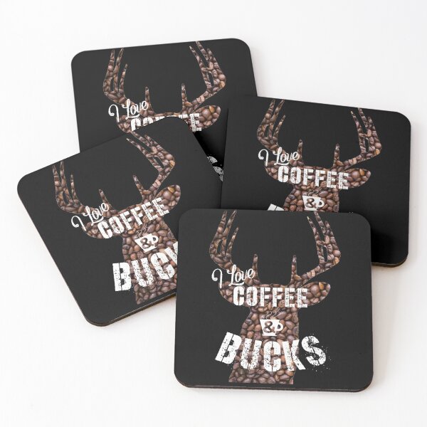 Item preview, I love Coffee & Bucks - Deer Hunting Design designed and sold by LifeCrush.