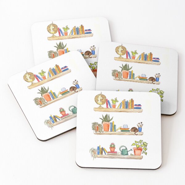 Item preview, Watercolor Plant Bookshelf designed and sold by serafineaandd.