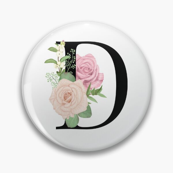 Item preview, Floral D Monogram designed and sold by starrylite.