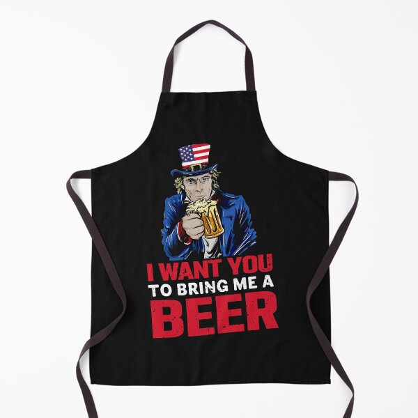 Item preview, Uncle Sam - I Want You to Get Me a Beer Patriotic Summer Apron or Shirt designed and sold by SaintSinnerShop.