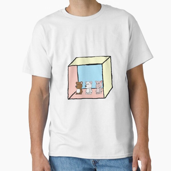 Item preview, Three Stuffed Animals in a 3D Perspective Cube Illustration designed and sold by Senostar.